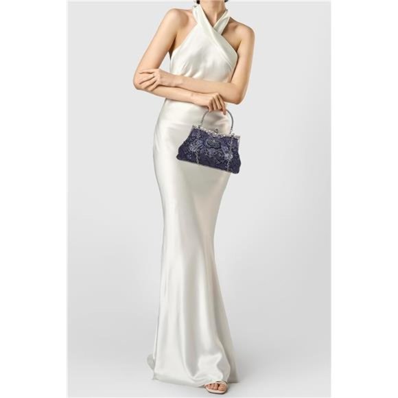 Beaded Purses for Women Y-navy Blue - Picture 5 of 7